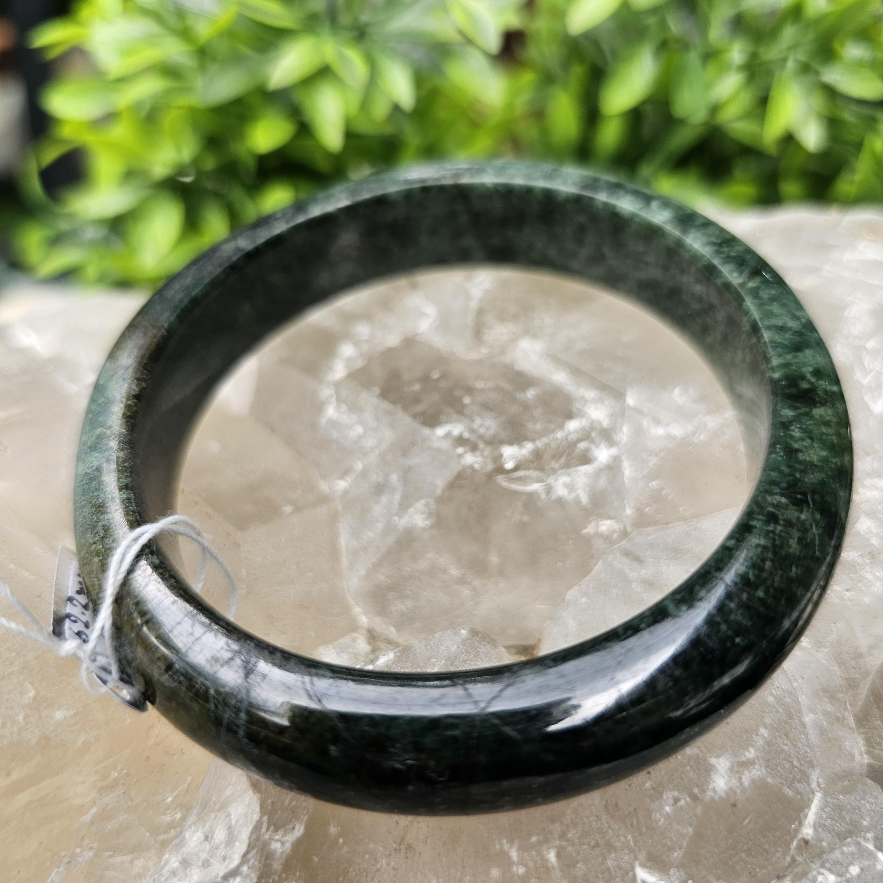 JB6804097 หยก พม่า แท้ Jade กำไลหยก 62.2 มม. (Jadeite bracelet) พม่า (Myanmar)