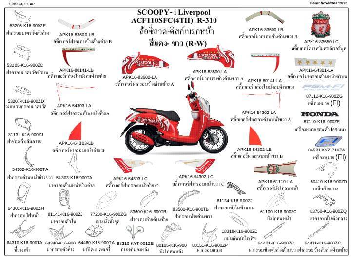 ชุดพลาสติกและเฟรมสี สกุ๊บปี้110ไอปี12-13