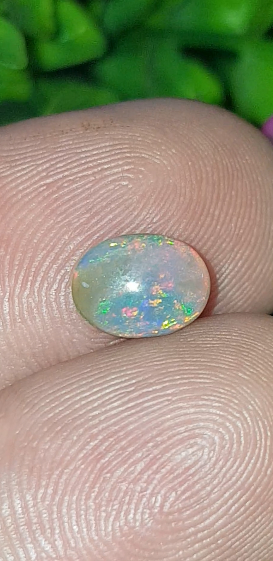 พลอย โอปอล Opal 1.24 กะรัต (Cts.) พลอยแท้ อัญมณีมงคลประจําวันเกิด เครื่องประดับพลอย