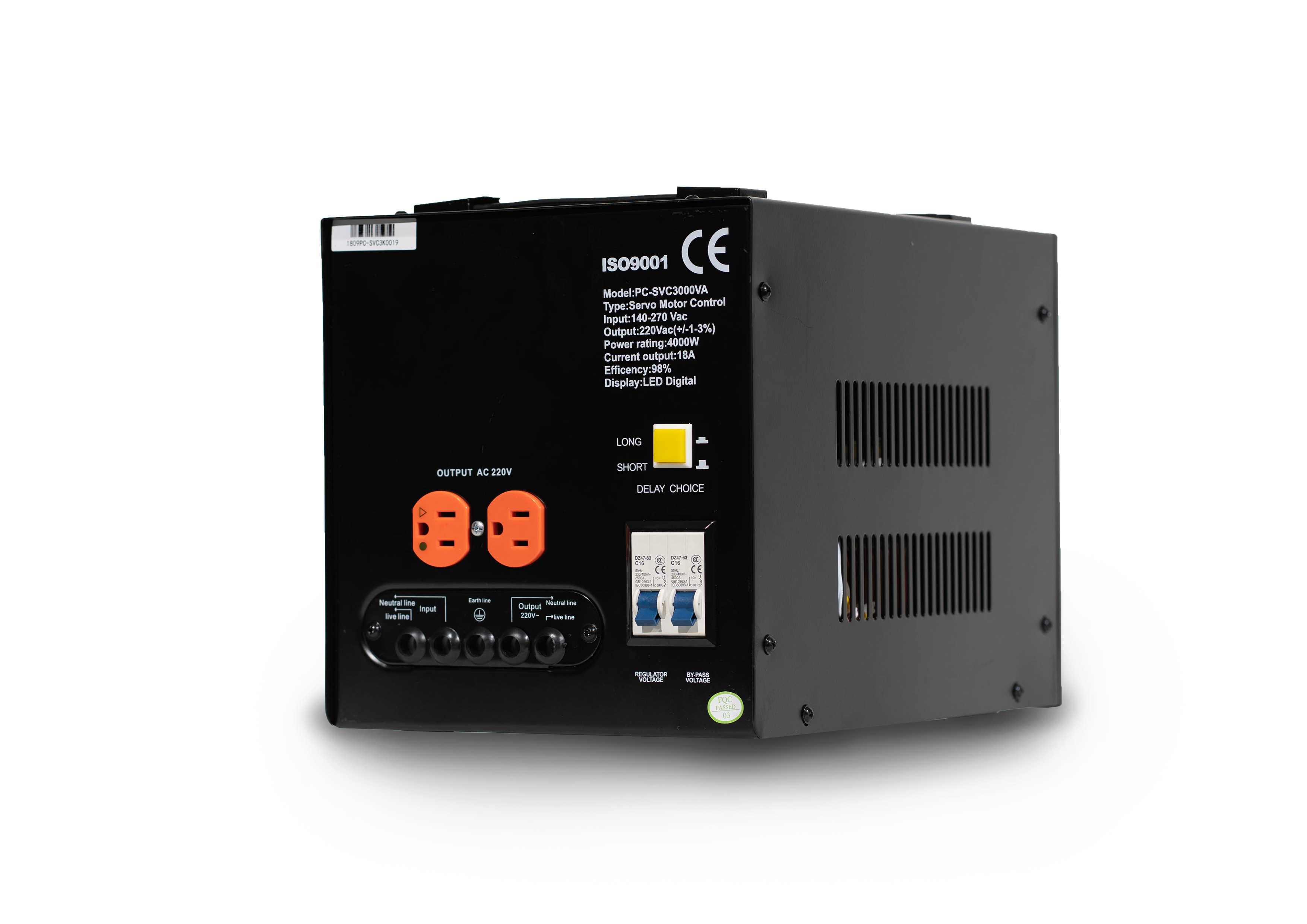 เครื่องควบคุมแรงดันไฟฟ้าอัตโนมัติ รุ่น PC-SCV 3000va