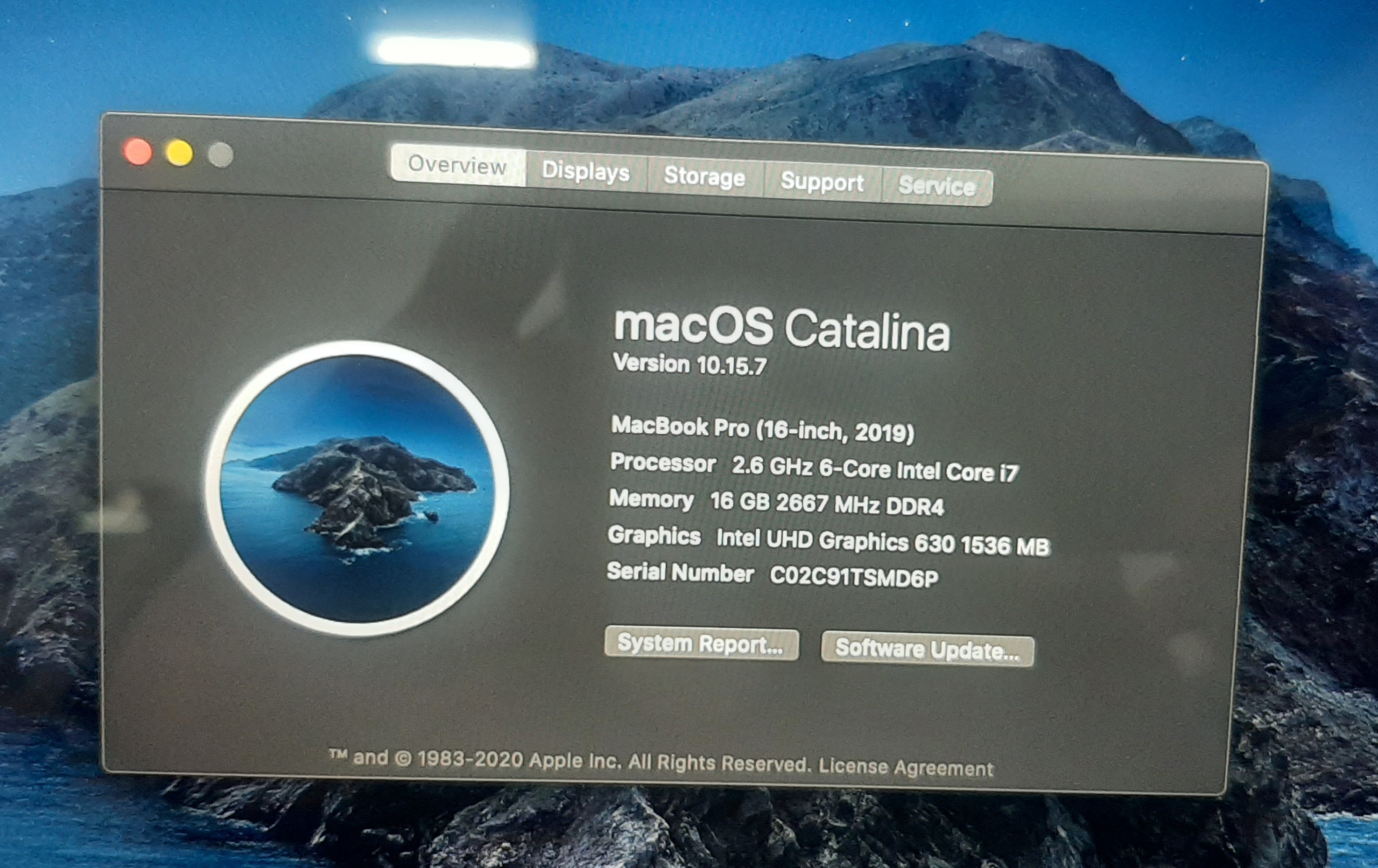 โน๊ตบุ๊ค Pro16 2019 (i7-9750H Ram16GB SSD512GB GPU1.5GB) พร้อม Adapter มือสองประกันร้าน 1 เดือน