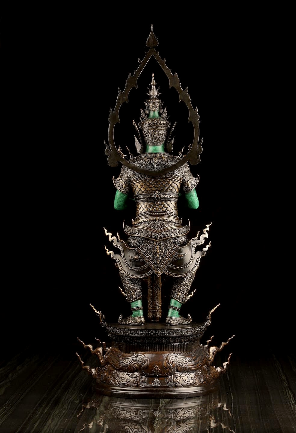 ท้าวเวสสุวรรณโณ #อาจารย์สุชาติ แซ่จิว รายการED เนื้อบรอนซ์กายเขียว ขนาดสูง 23 นิ้ว