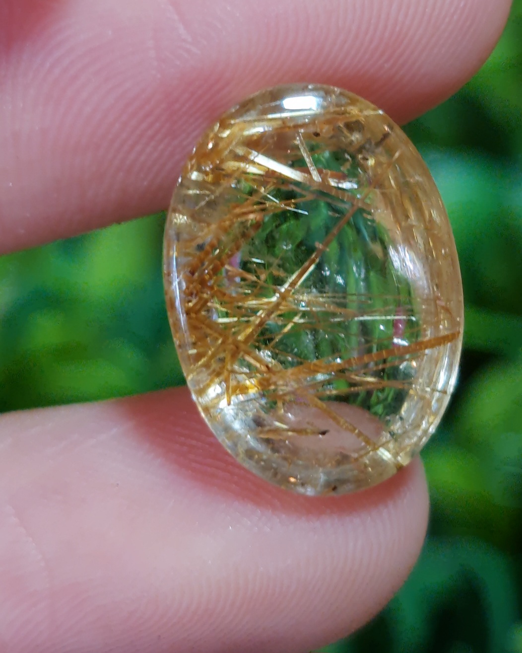 ไหมทอง ควอตซ์ Golden Rutilated Quartz 10.93 กะรัต Cts.พลอยแท้ อัญมณีมงคลประจําวันเกิด เครื่องประดับพลอย