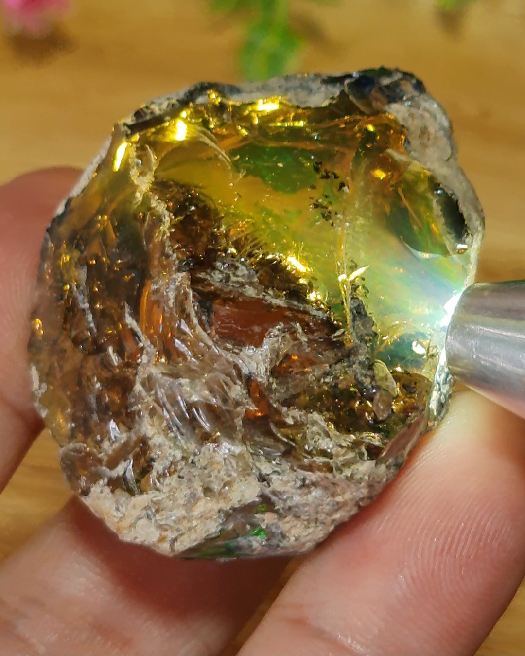 ก้อน ผลึก โอปอล Opal 53 กรัม (Grams.) พลอยแท้ อัญมณีมงคลประจําวันเกิด เครื่องประดับพลอย