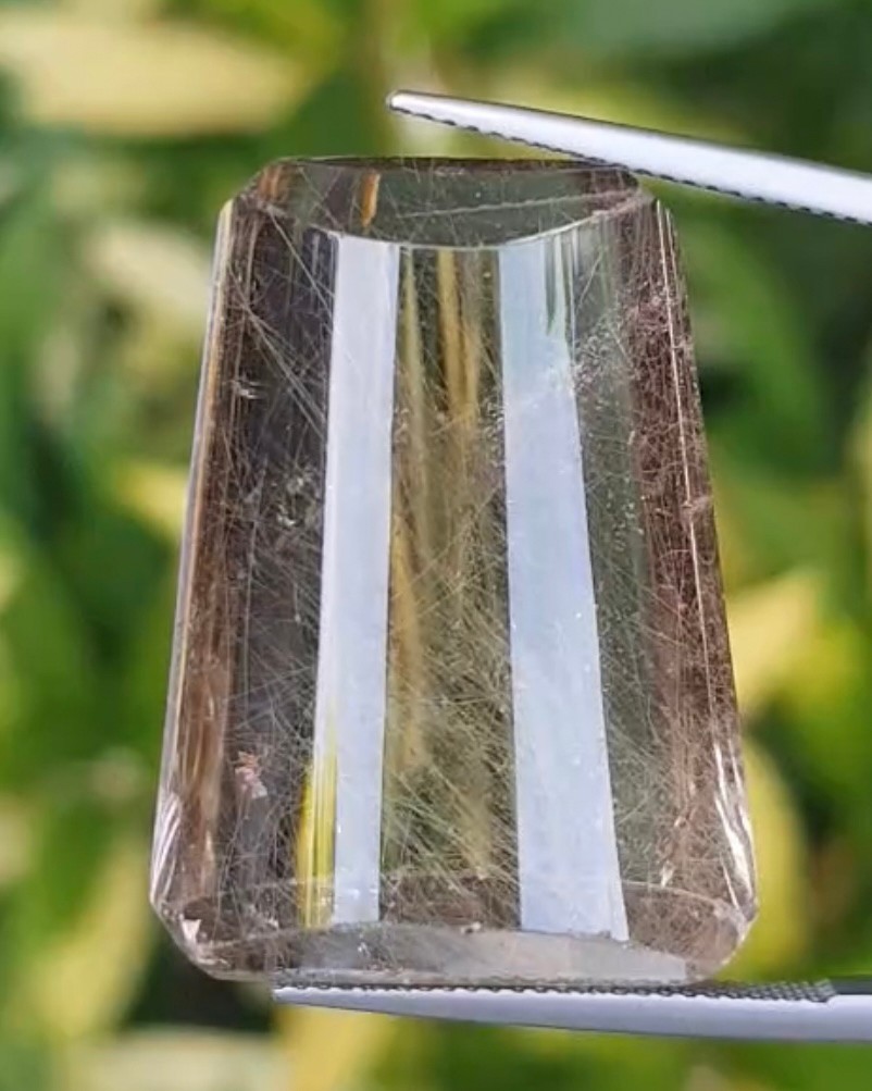 ไหมทอง ควอตซ์ Golden Rutilated Quartz 57.70 กะรัต Cts.พลอยแท้ อัญมณีมงคลประจําวันเกิด เครื่องประดับพลอย