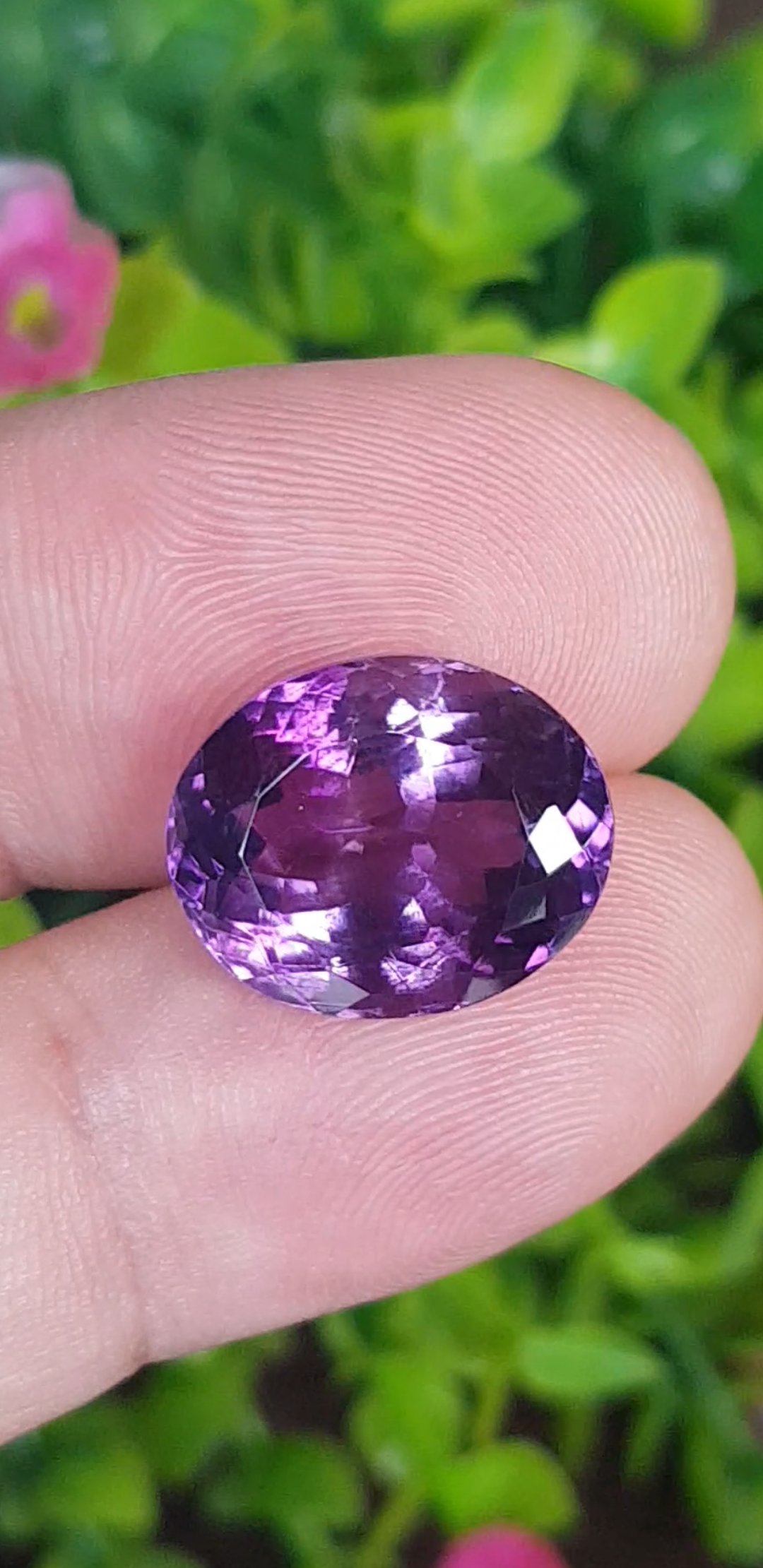 พลอย อเมทิส Amethyst 11.36 กะรัต (Cts.) พลอยแท้ อัญมณีมงคลประจําวันเกิด เครื่องประดับพลอย