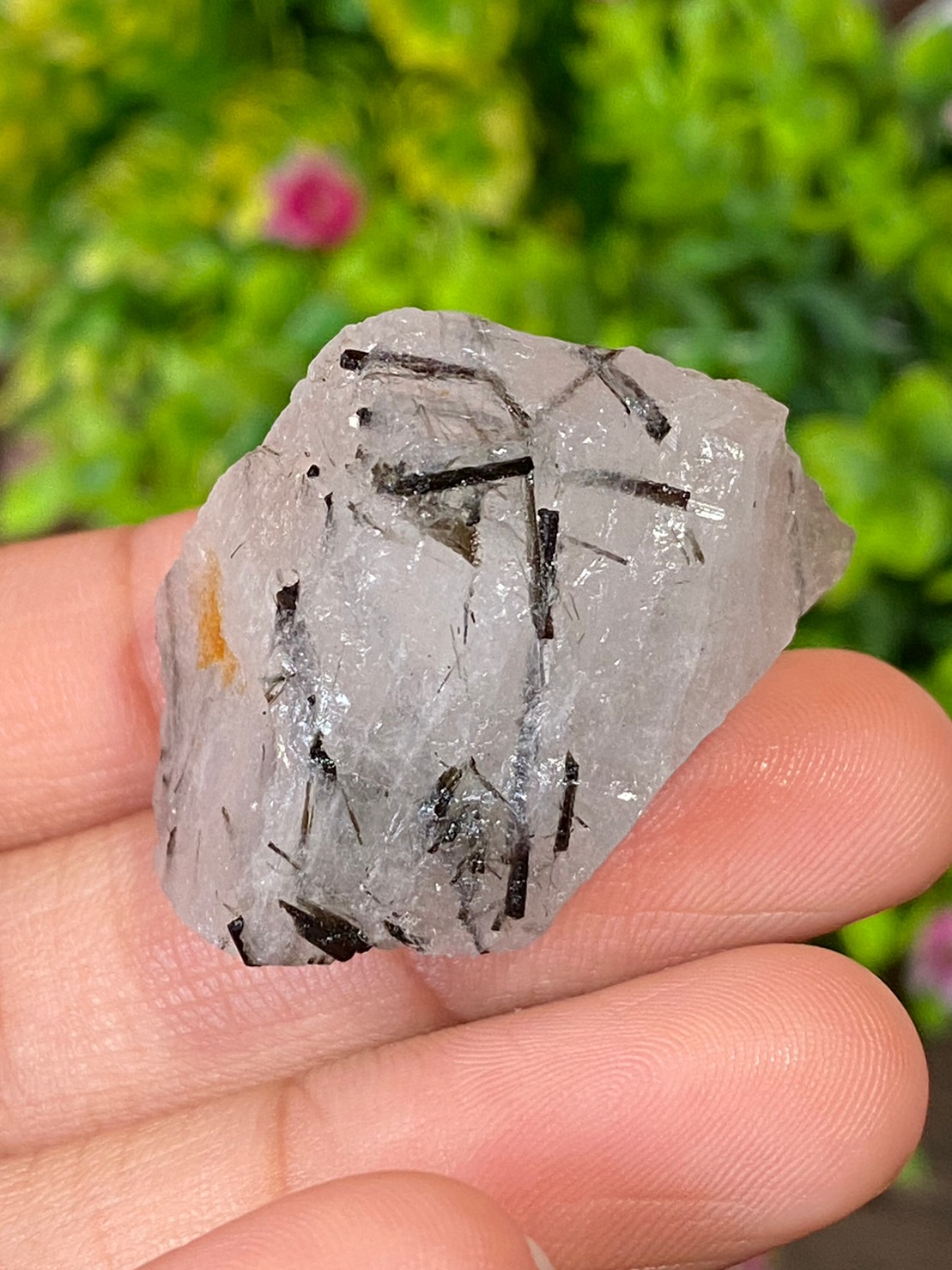 ก้อน ไหมดำ ควอตซ์ แก้วขนเหล็ก Black Rutilated Quartz Rough 76.40 กะรัต Cts. พลอยแท้ อัญมณีมงคลประจําวันเกิด เครื่องประดับพลอย
