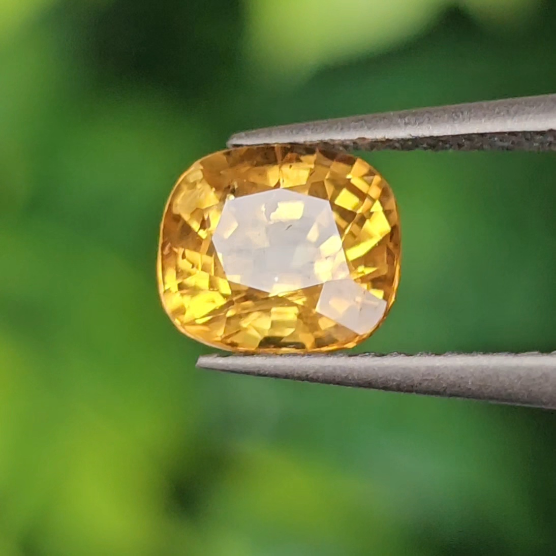 พลอย บุษราคัม yellow sapphire 0.86 กะรัต (Cts.) พลอยแท้ อัญมณีมงคลประจําวันเกิด เครื่องประดับพลอย