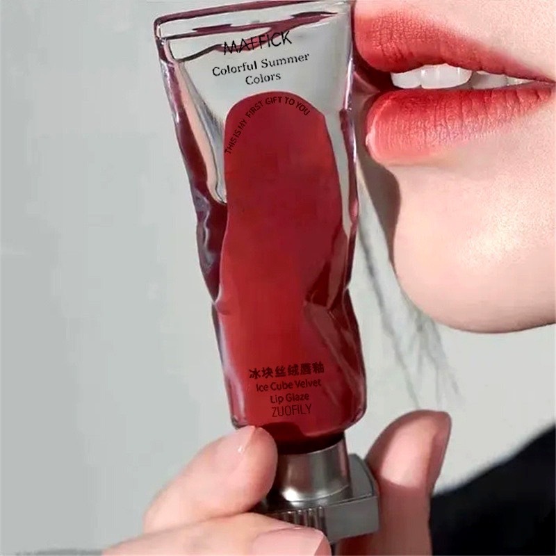 1 PV. ลิปสติก เนื้อแมตต์กํามะหยี่ เนื้อแมตต์ ใส สีสดใส จุ่มง่าย
