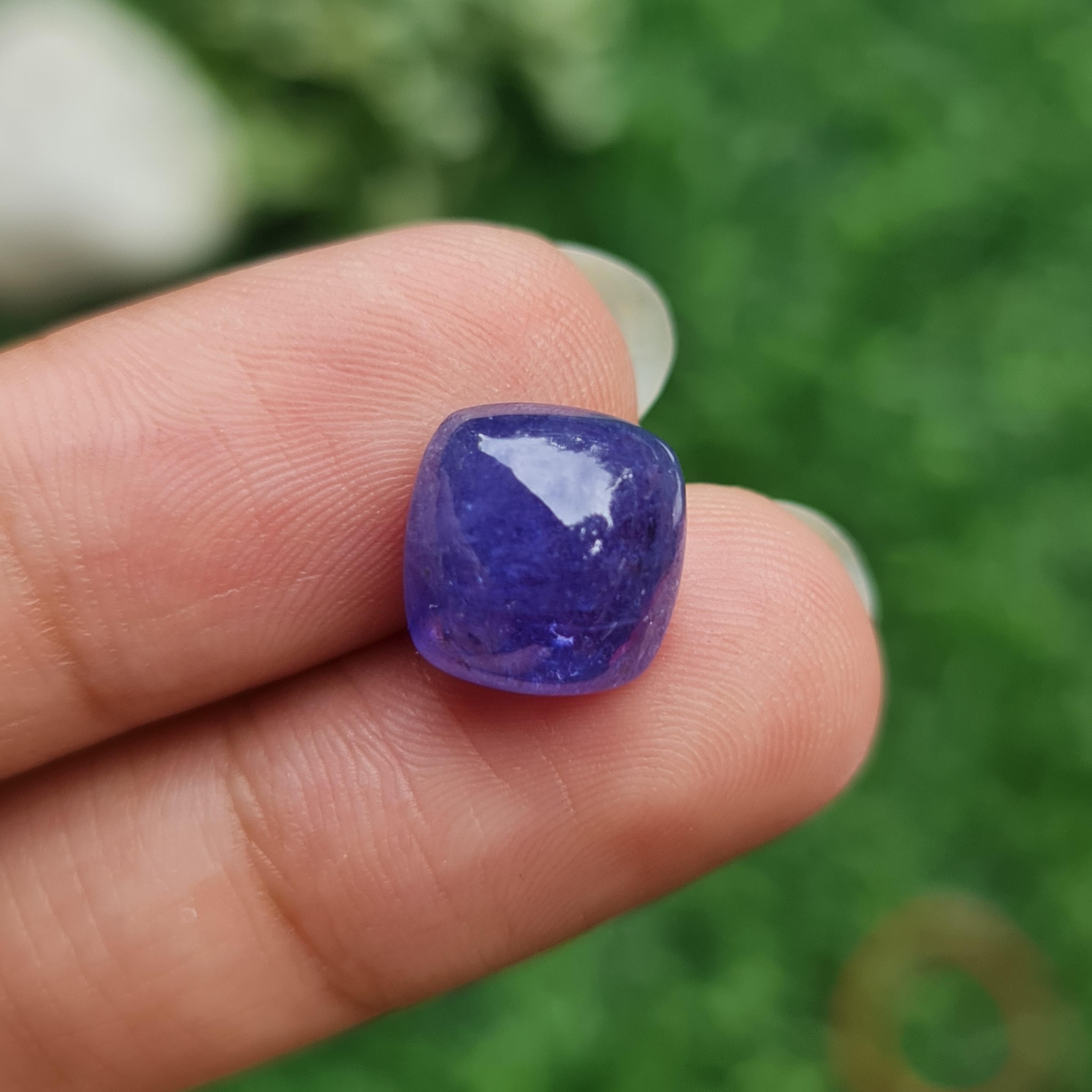พลอย แทนซาไนท์ Tanzanite 7.59 กะรัต (Cts.) พลอยแท้ อัญมณีมงคลประจําวันเกิด เครื่องประดับพลอย