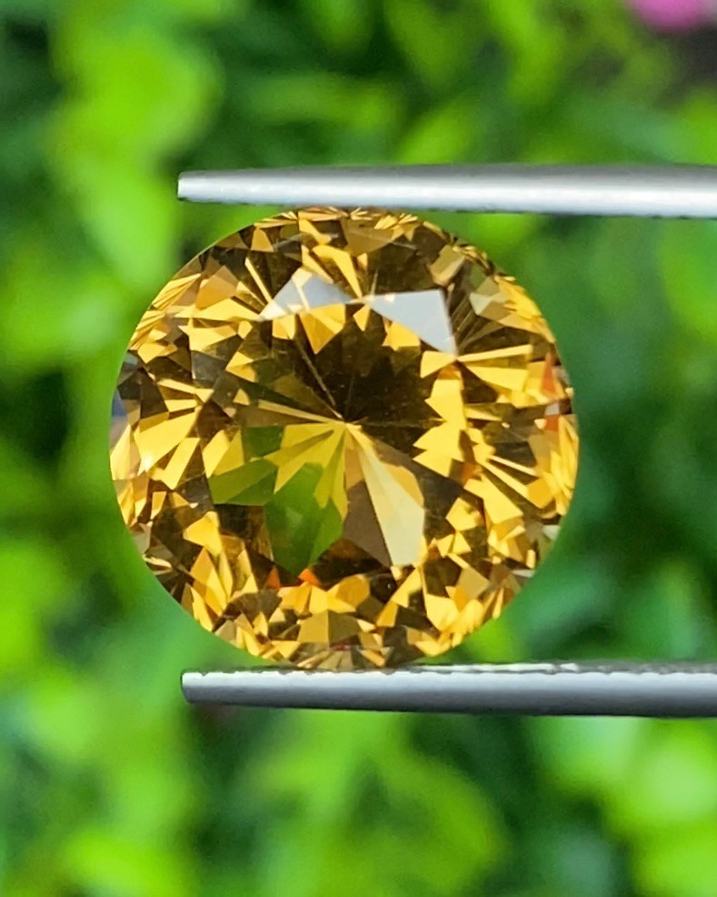 พลอย ซิทริน Citrine 10.32 กะรัต (Cts.) พลอยแท้ อัญมณีมงคลประจําวันเกิด เครื่องประดับพลอย
