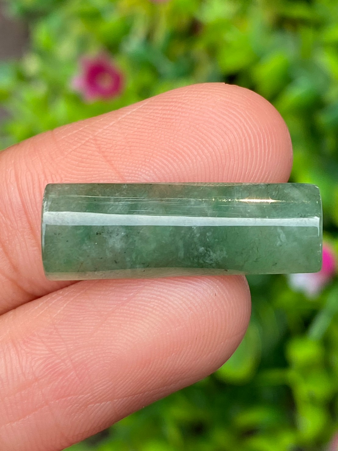 หยกพม่าเจียรนัย (Burmese jade ) 9.52 กะรัต หยกพม่า (jadeite)