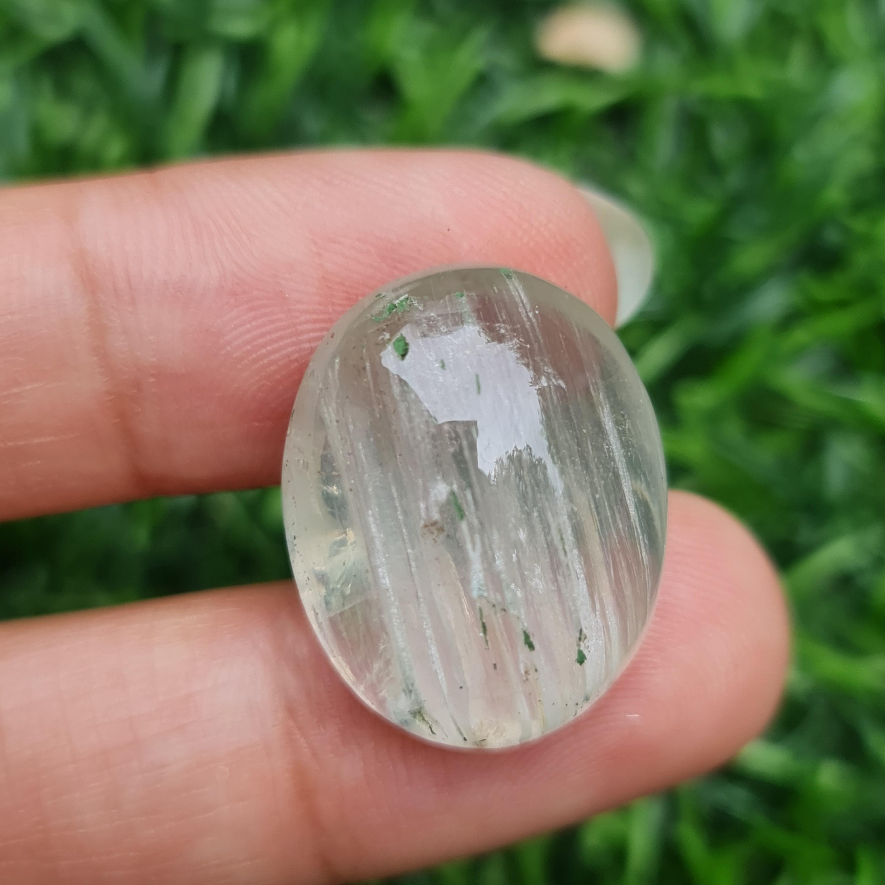 โป่งข่าม ควอตซ์ Rutilated Quartz 27.49 กะรัต Cts. พลอยแท้ อัญมณีมงคลประจําวันเกิด เครื่องประดับพลอย