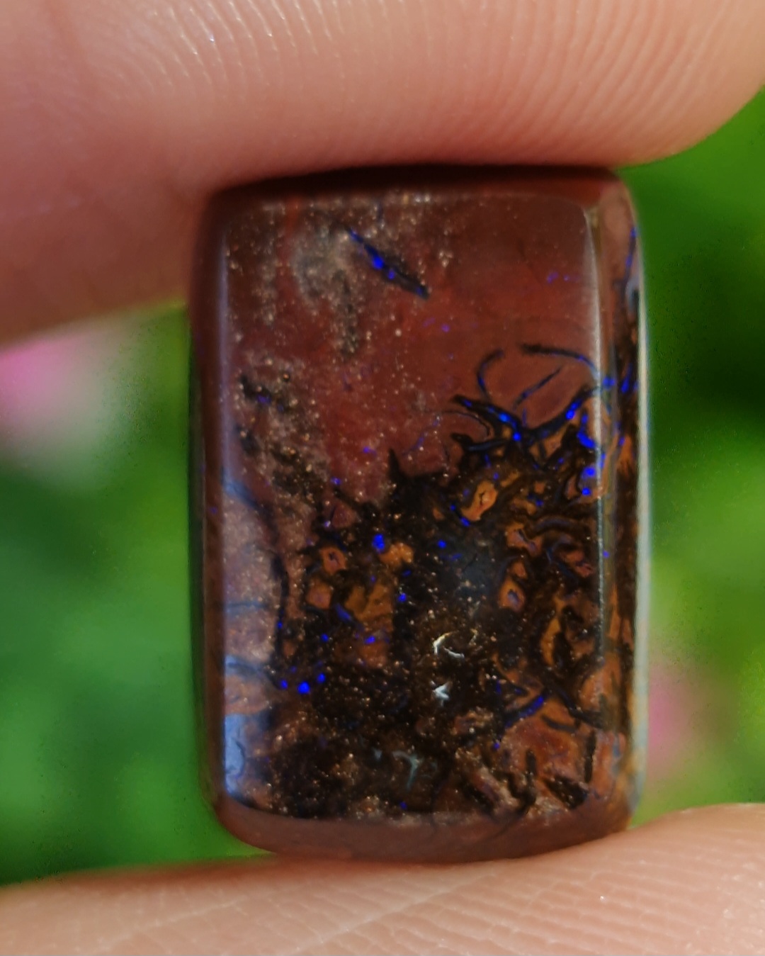 พลอย โบลเดอร์ โอปอล ออสเตรเลีย Australian Boulder Opal 7.00 กะรัต (Cts.) พลอยแท้ อัญมณีมงคลประจําวันเกิด เครื่องประดับพลอย