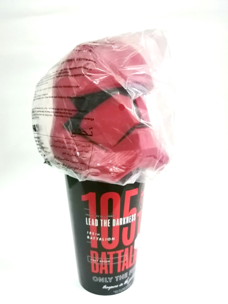ชุดTOPPER แก้วน้ำ STAR WARS : EP.9 RISE OF SKYWALKER หัว SITH TROOPER สีแดง ของใหม่ ยังไม่แกะแพค
