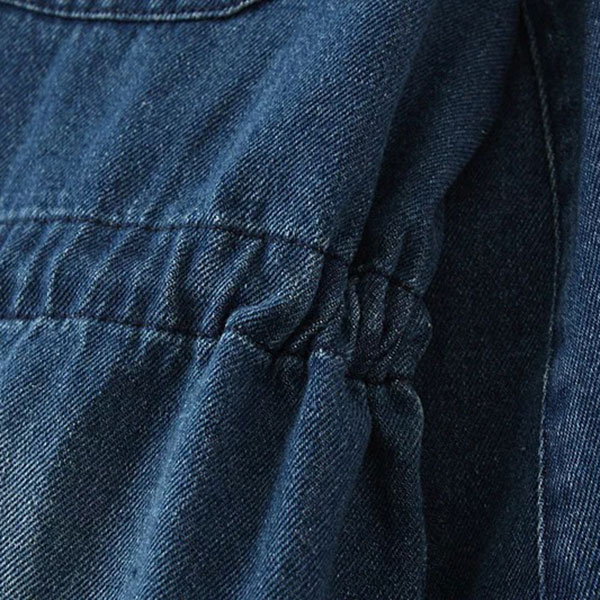 เสื้อโค้ทยีนส์กันหนาว คอปิด ผ้ายีนส์ฟอกนิ่มแต่งกระเป๋าคู่ (11796LM)