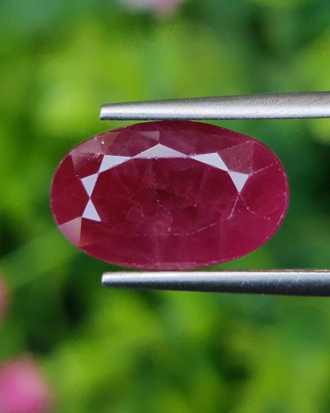 พลอย ทับทิม Ruby sapphire 5.58 กะรัต พลอยแท้ อัญมณีมงคลประจําวันเกิด เครื่องประดับพลอย