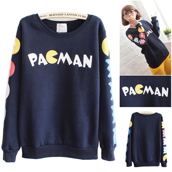 เสื้อสเวตเตอร์กันหนาว สกรีนลาย PAGMAN ซับผ้าสำลีเต็มตัว (12325H)