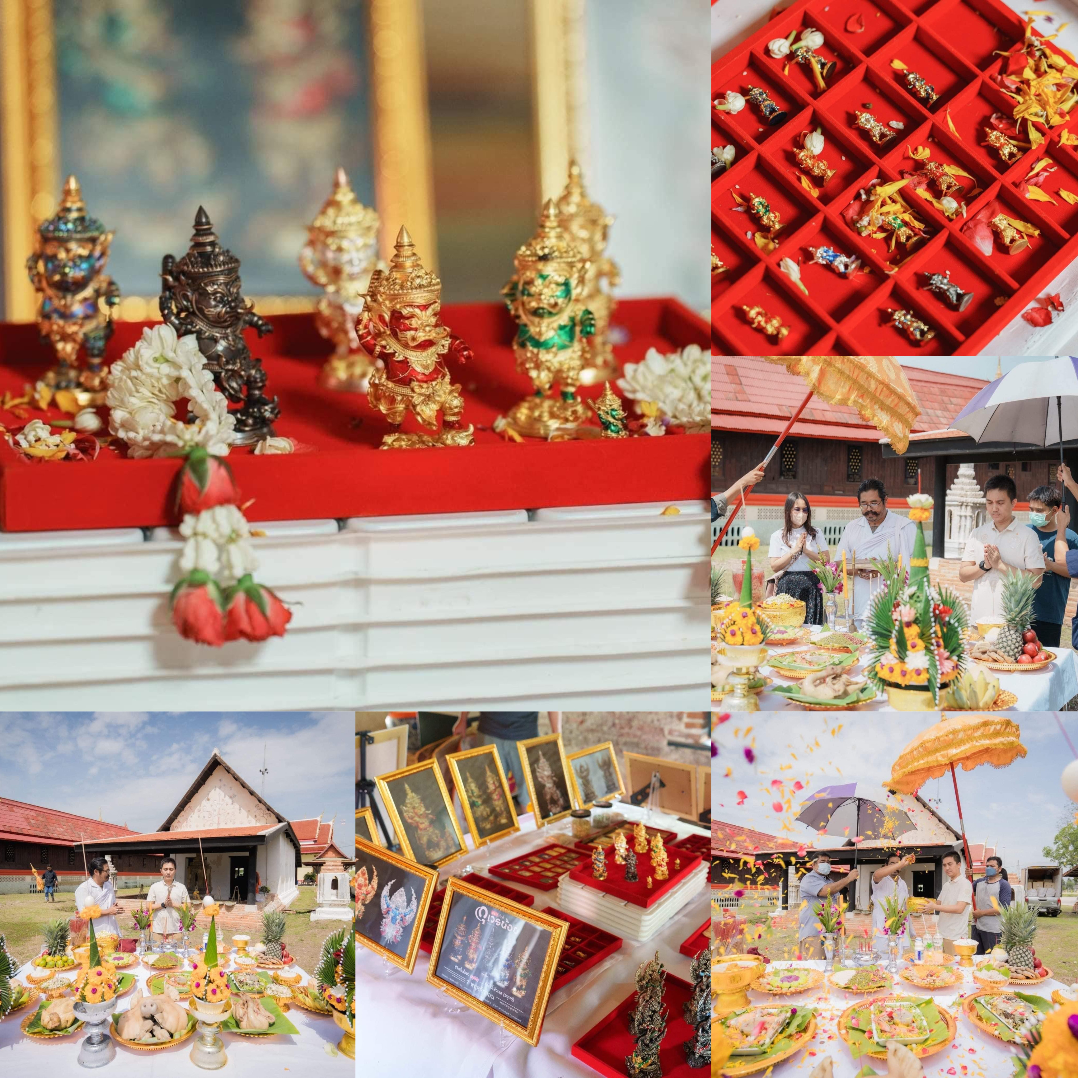 กุเวรน้อย รุ่นชนะมารบันดาลทรัพย์ เนื้อบรอนซ์ชุบทองลงยาแดง