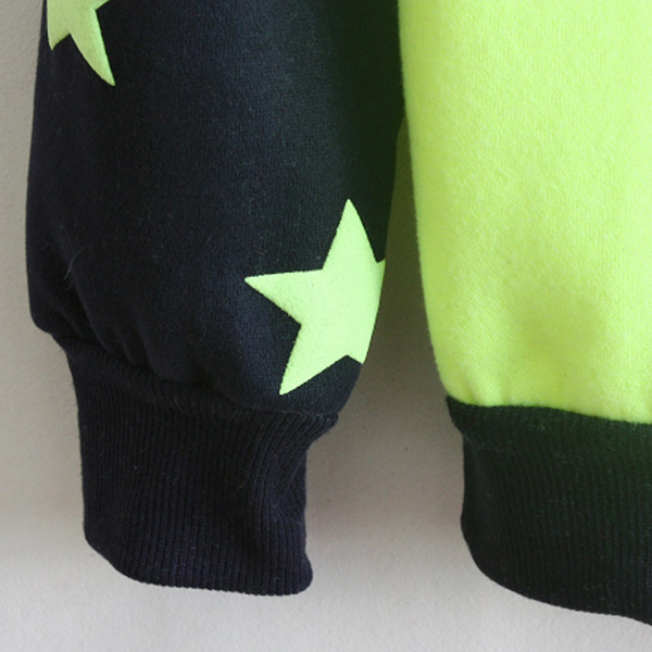 เสื้อสเวตเตอร์กันหนาว แขนยาวลายดาว แต่งกระเป๋า (11542H)