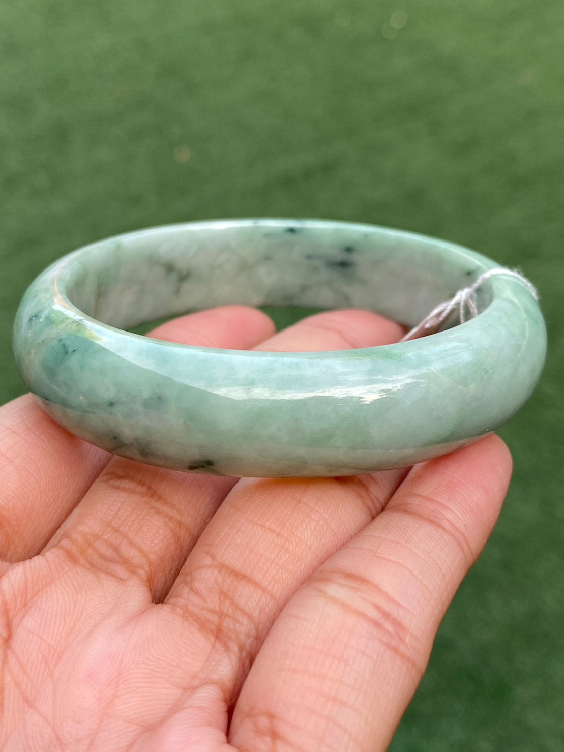 JB6605009 หยก พม่า แท้ Jade กำไลหยก (Jadeite bracelet) พม่า (Myanmar) 58.7 มม.