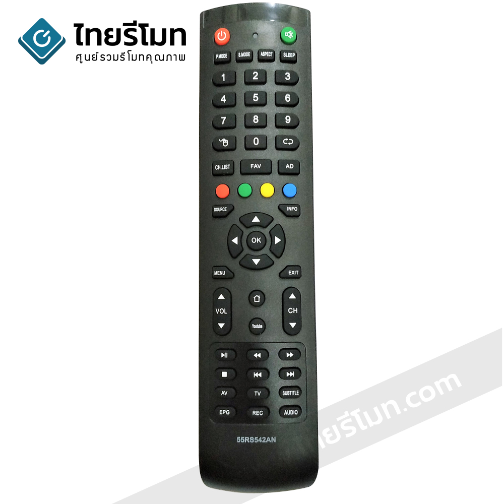 รีโมททีวี Aconatic รุ่น55RS542AN (มีปุ่มHome/มีปุ่มYouTube)