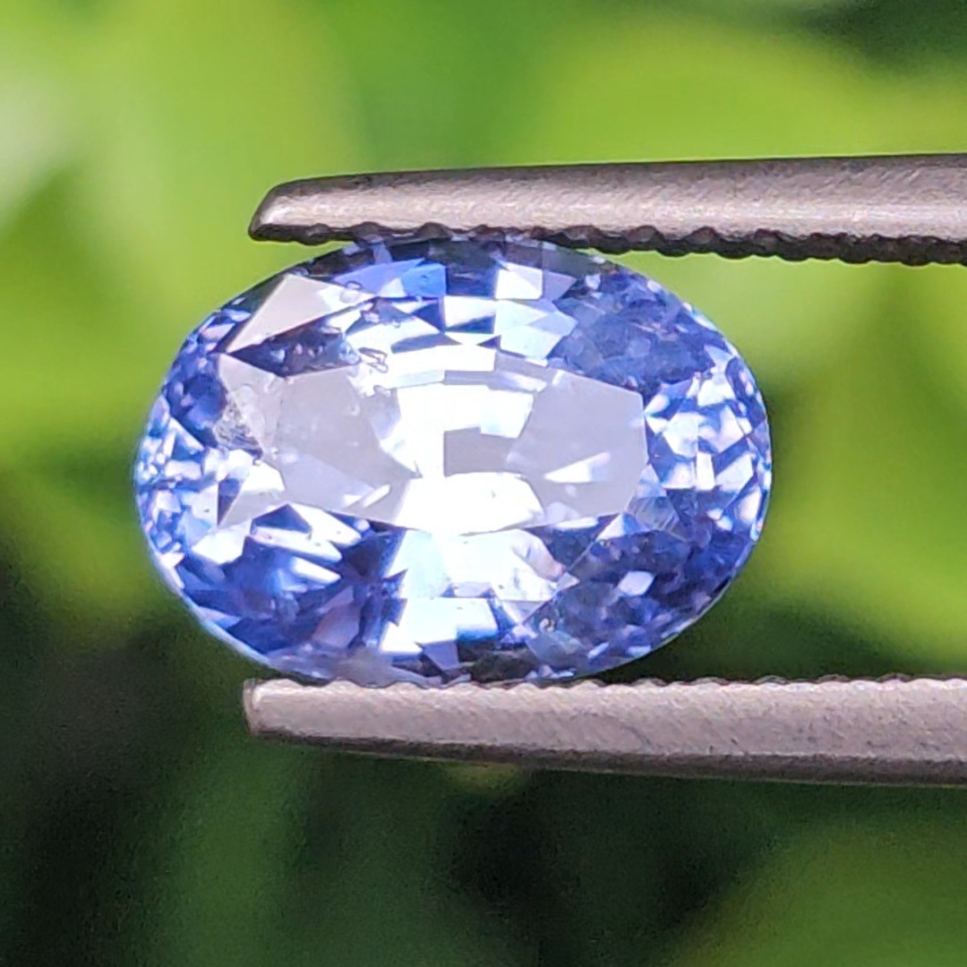 พลอย ไพลิน blue sapphire 2.73 กะรัต (Cts.) ดิบ unheated พร้อมใบเซอร์ พลอยแท้ อัญมณีมงคลประจําวันเกิด เครื่องประดับพลอย