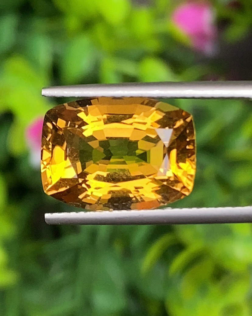 พลอย ซิทริน Citrine 7.10 กะรัต (Cts.) พลอยแท้ อัญมณีมงคลประจําวันเกิด เครื่องประดับพลอย