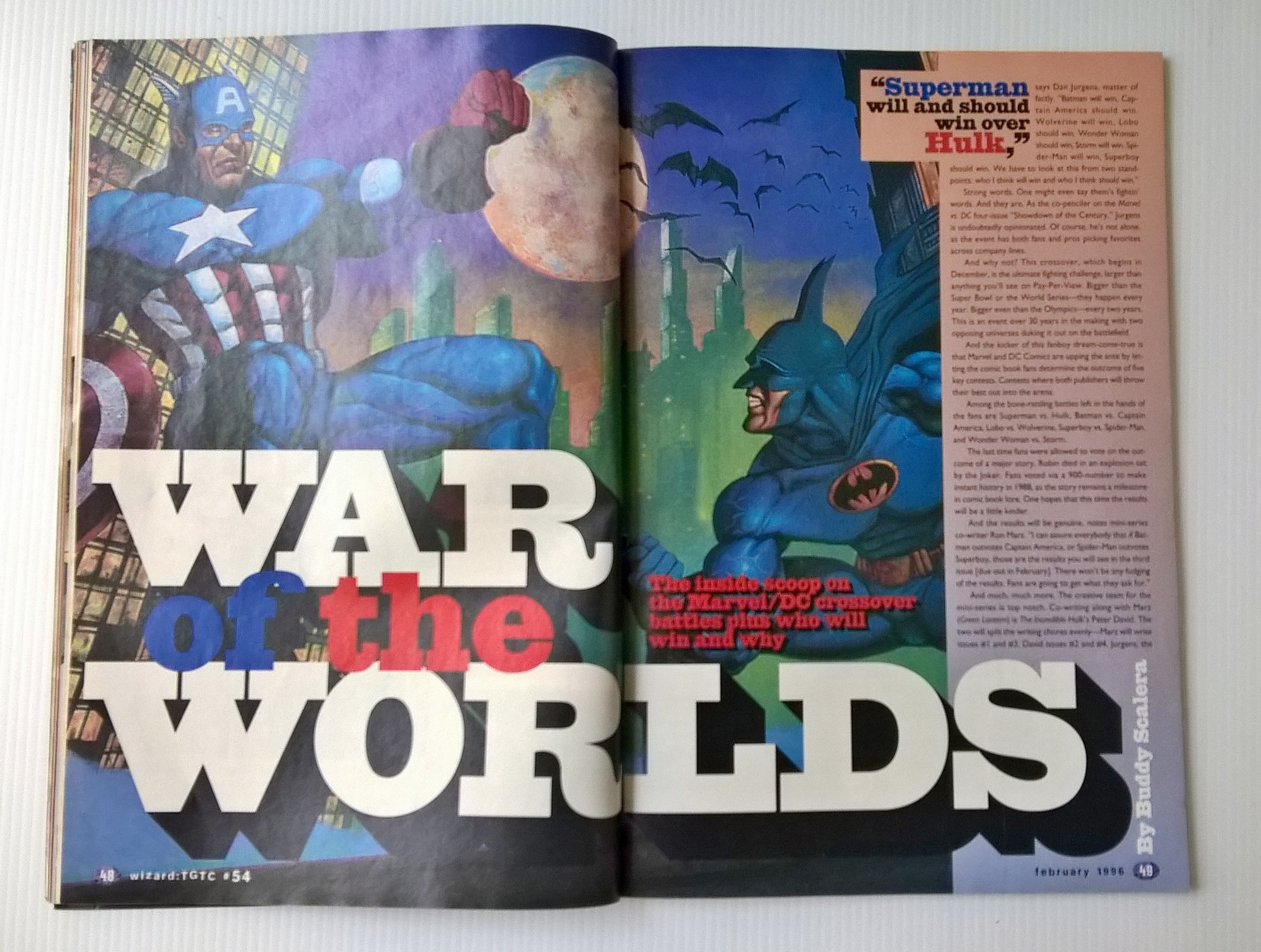 นิตยสารเก่าแนวการ์ตูนWIZARD, MARVEL DC CROSSOVER Special Report