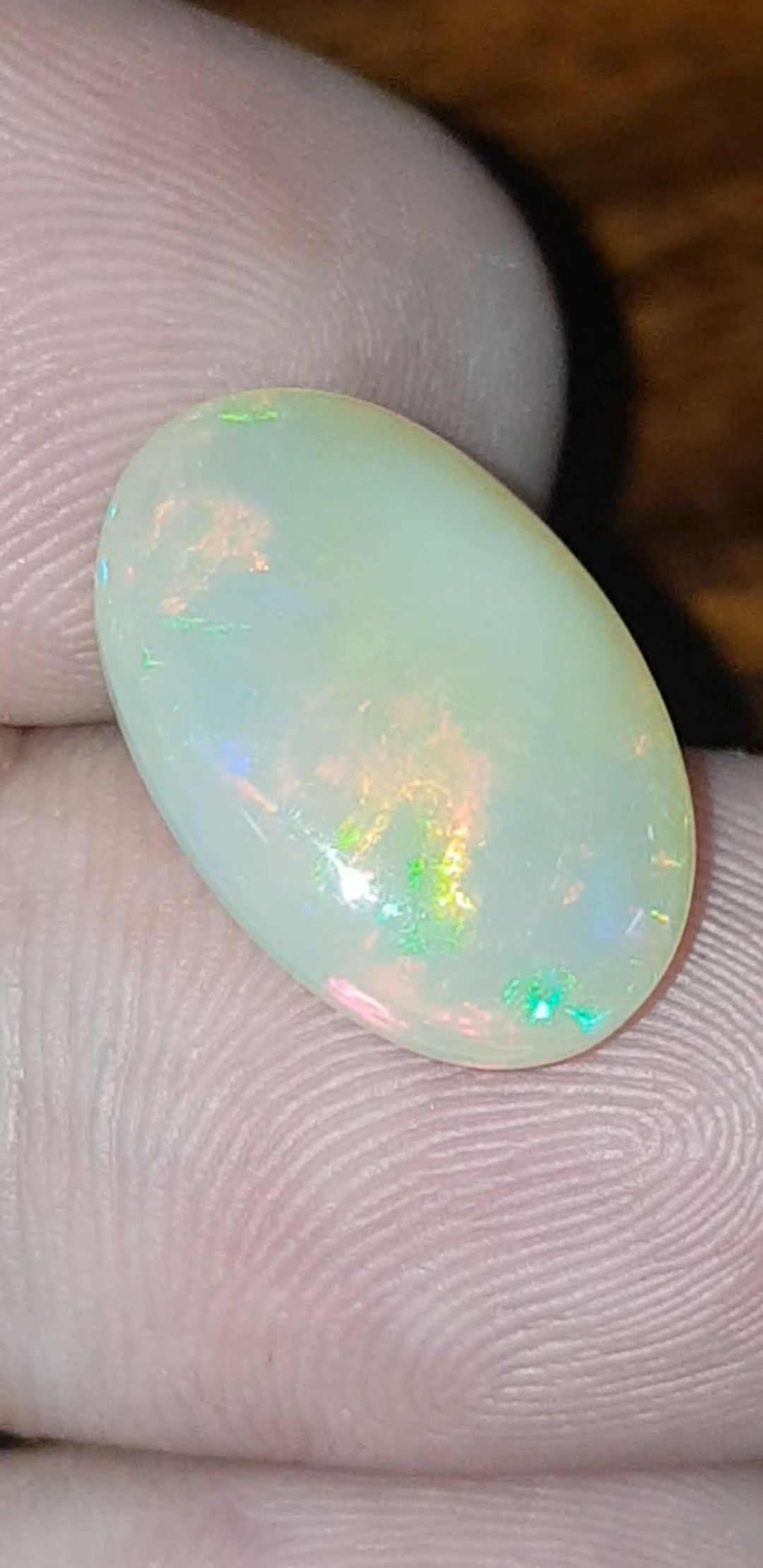 พลอย โอปอล Opal 7.35 กะรัต (Cts.) พลอยแท้ อัญมณีมงคลประจําวันเกิด เครื่องประดับพลอย