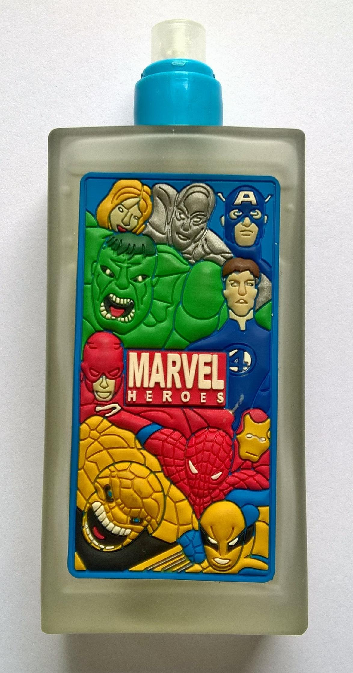 ของเก่า สะสม น้ำหอม edt ขวดแก้วพิมพ์ยางลายนูน ลาย ดิ อเวนเจอร์ The Avenger การ์ตูนเวอร์ชั่น เป็นเทสเตอร์ ของแท้