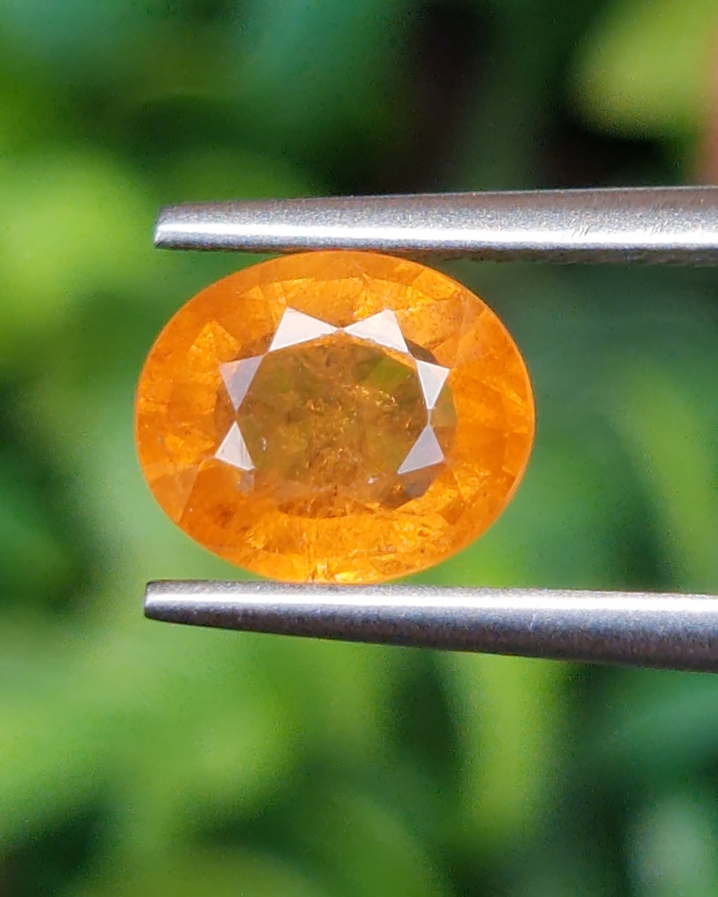 พลอย สเปสซาร์ไทต์ Spessartite Garnet 2.11 กะรัต Cts. พลอยแท้ อัญมณีมงคลประจําวันเกิด เครื่องประดับพลอย
