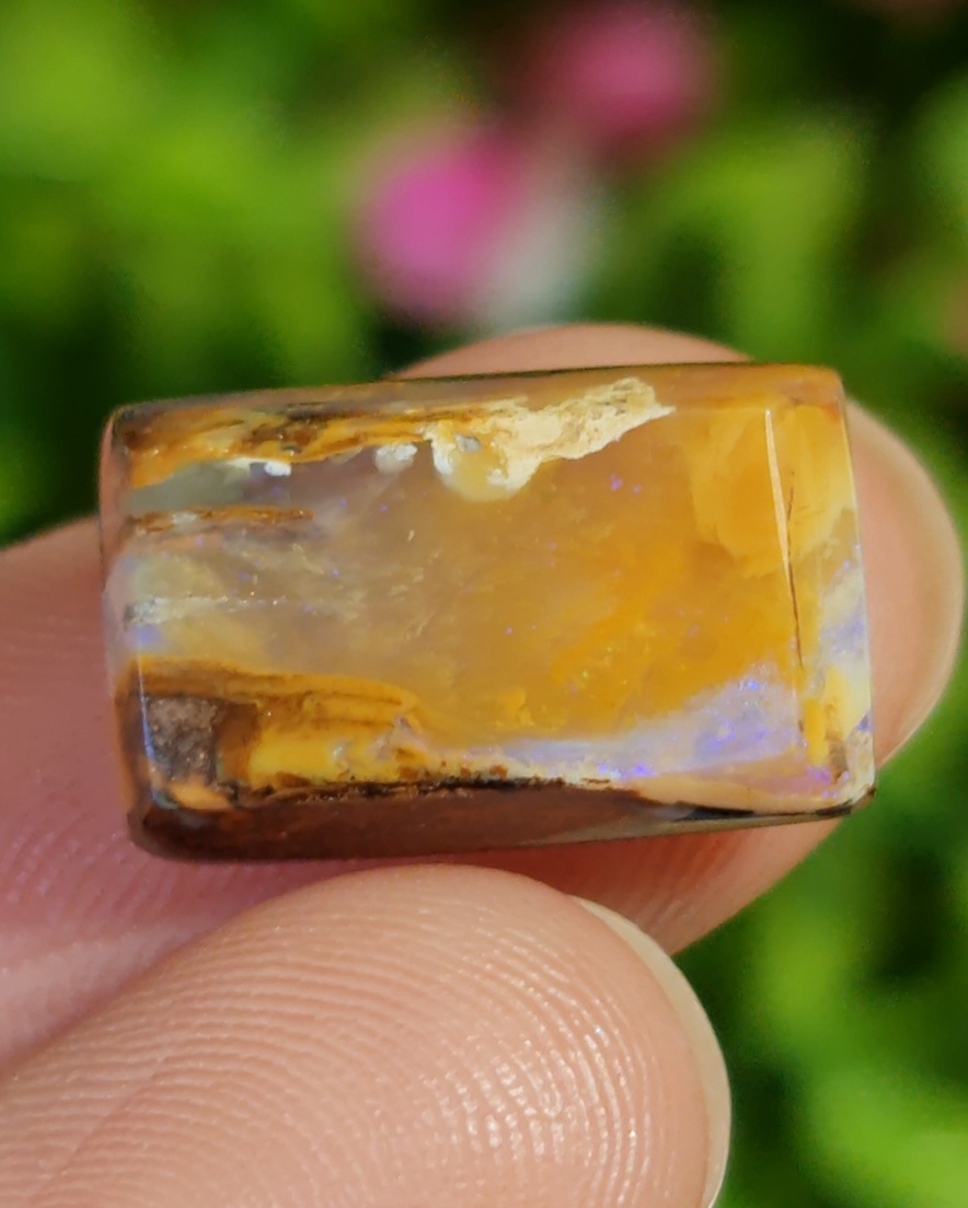 พลอย โบลเดอร์ โอปอล ออสเตรเลีย Australian Boulder Opal 6.30 กะรัต (Cts.) พลอยแท้ อัญมณีมงคลประจําวันเกิด เครื่องประดับพลอย