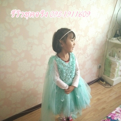 Pre-order ชุดราตรีเด็ก ชุดออกงาน ชุดกระโปรง สไตล์เจ้าหญิง แขนกุด กระโปรงฟูฟ่อง แต่งดอกไม้ เชือกผูกหลัง สำเนา