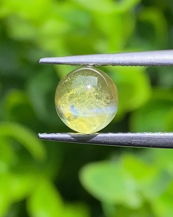 พลอย ตาแมว คริโซเบริล Cat eye Chrysoberyl 1.10 กะรัต (Cts.) พลอยแท้ อัญมณีมงคลประจําวันเกิด เครื่องประดับพลอย