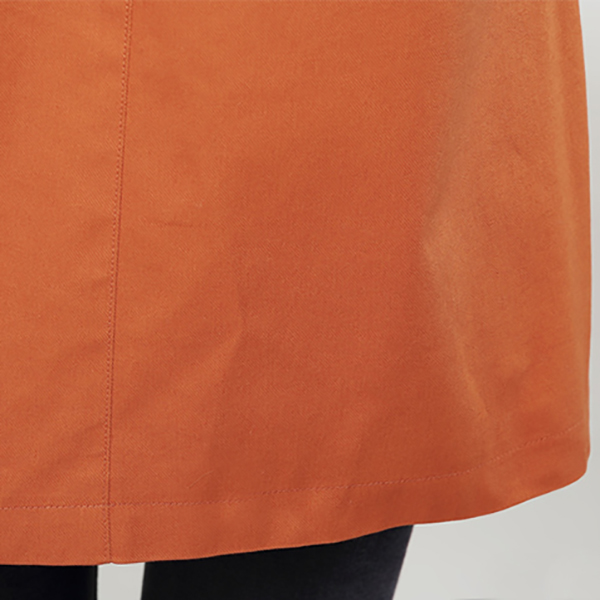 เสื้อแจ็คเก็ตกันหนาวตัวยาว มีฮู้ด แต่งกระเป๋าคู่ (12212X)