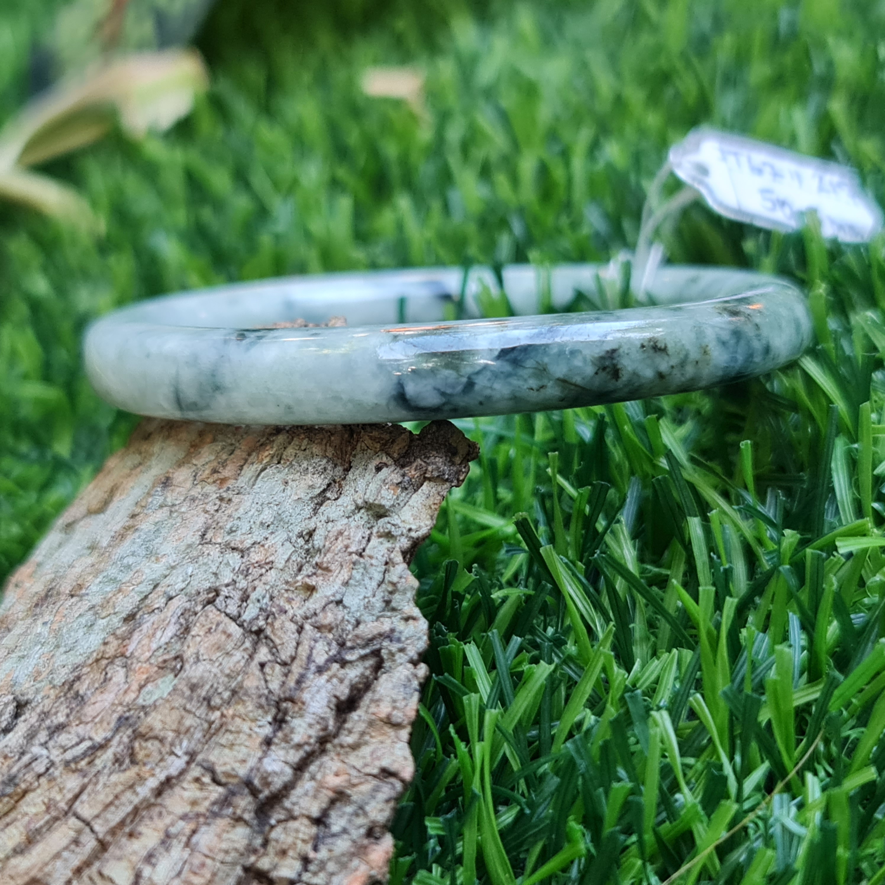 JT6711217 หยก พม่า แท้ Jade กำไลหยก 50.5 มม. (Jadeite bracelet) พม่า (Myanmar)