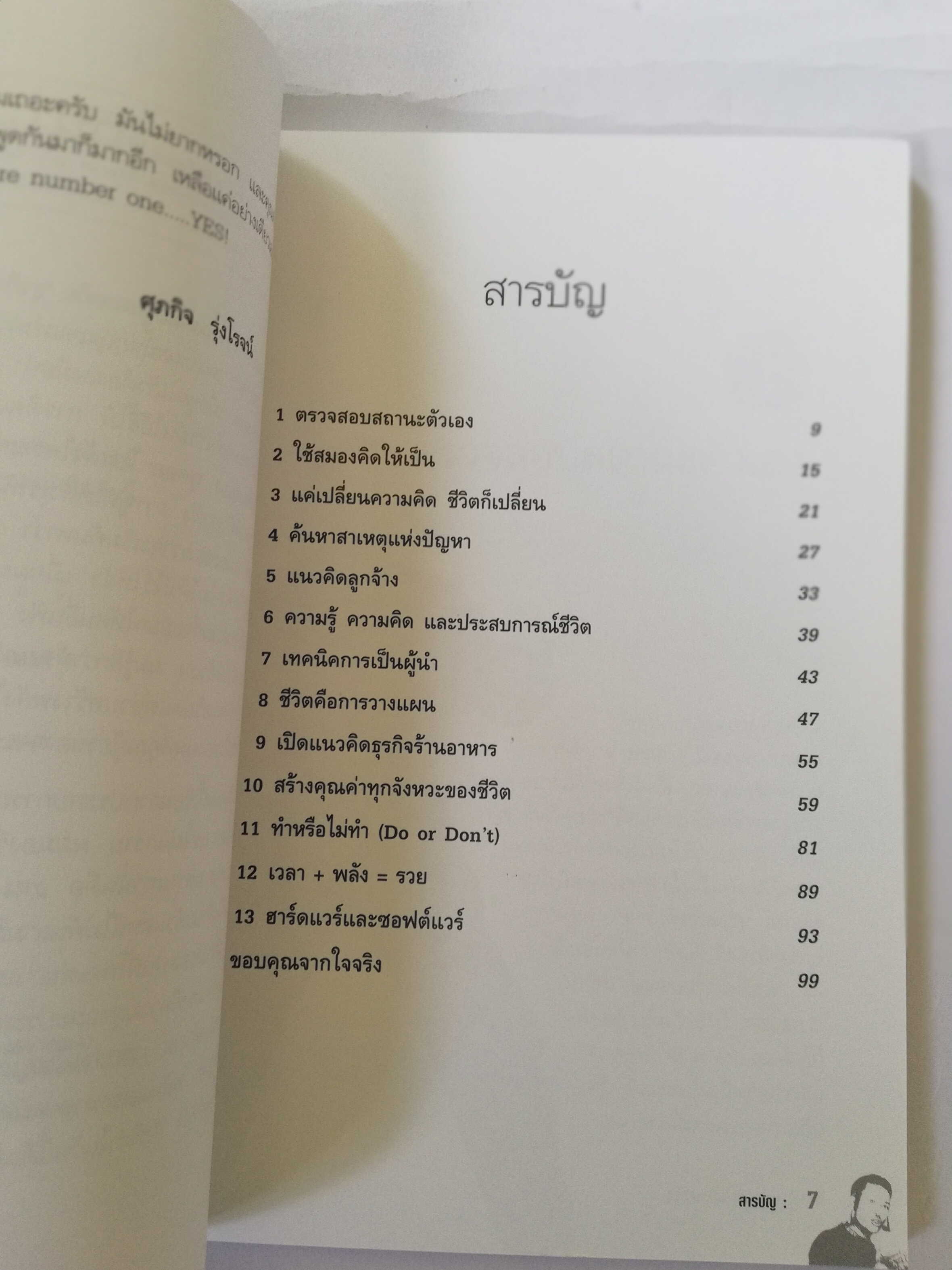 หนังสือฝึกตนเอง **ปกมีตำหนิ ตามภาพ "คิด พูด ทำ รวย" The Power of Change โดย ศุภกิจ รุ่งโรจน์