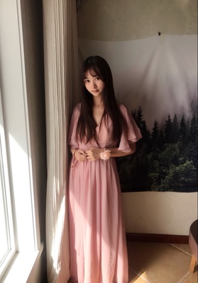 Pre-order ชุดเพื่อนเจ้าสาว สีชมพู Nude ผ้าชีฟอง เชือกผูกหลัง มีหลายแบบ