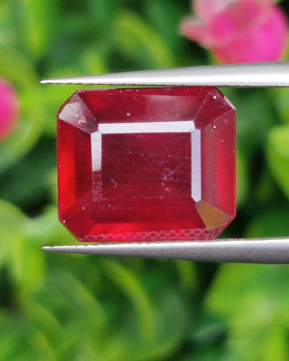 พลอย ทับทิม Ruby sapphire 8.90 กะรัต (Cts.) พลอยแท้ อัญมณีมงคลประจําวันเกิด เครื่องประดับพลอย