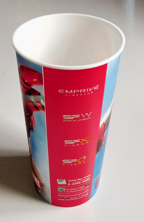 ของสะสม แก้วน้ำโรงหนัง ไออ้อนแมน Iron Man จาก ภาพยนต์ กัปตันอเมริกา Captain America Civil War ไม่มีท็อปเปอรํ