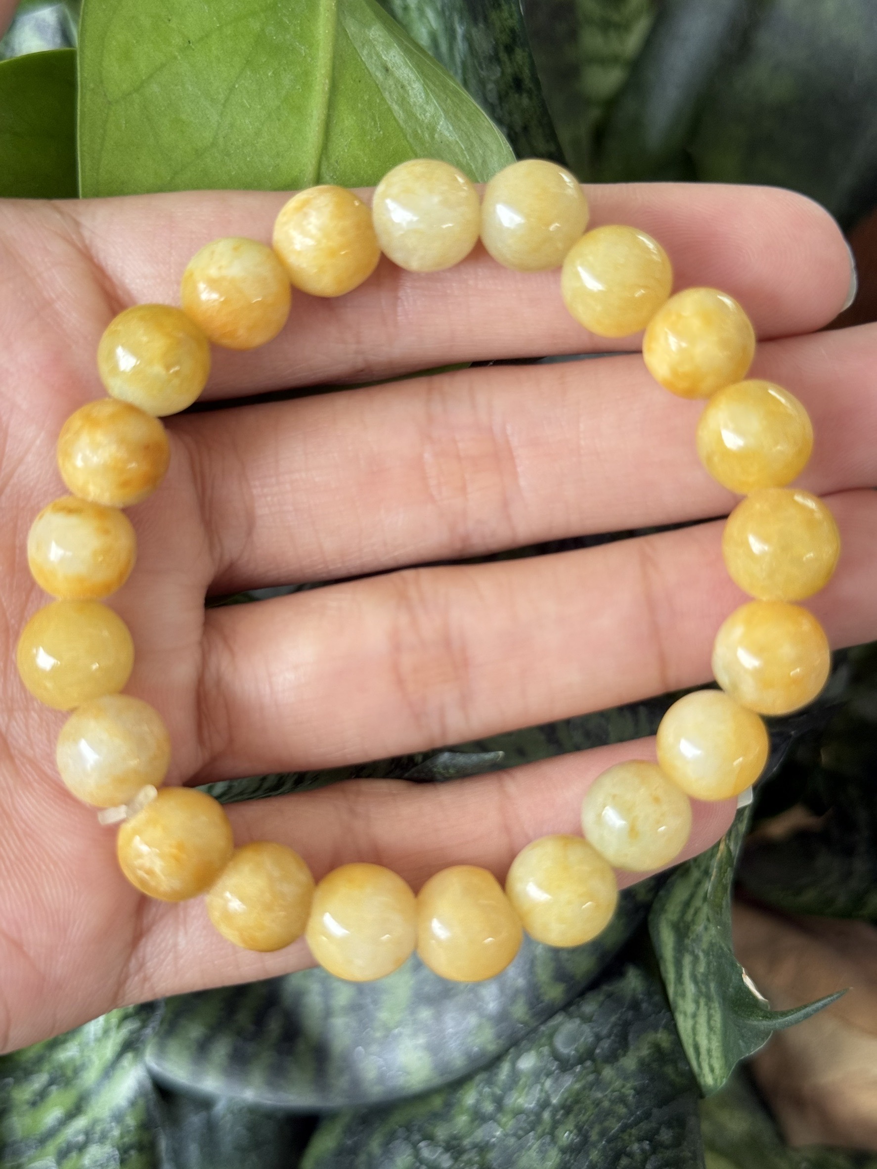 JB9007 หยก พม่า แท้ Jade กำไล ประคำหยก (Jadeite Beads Bracelet) พม่า (Myanmar)