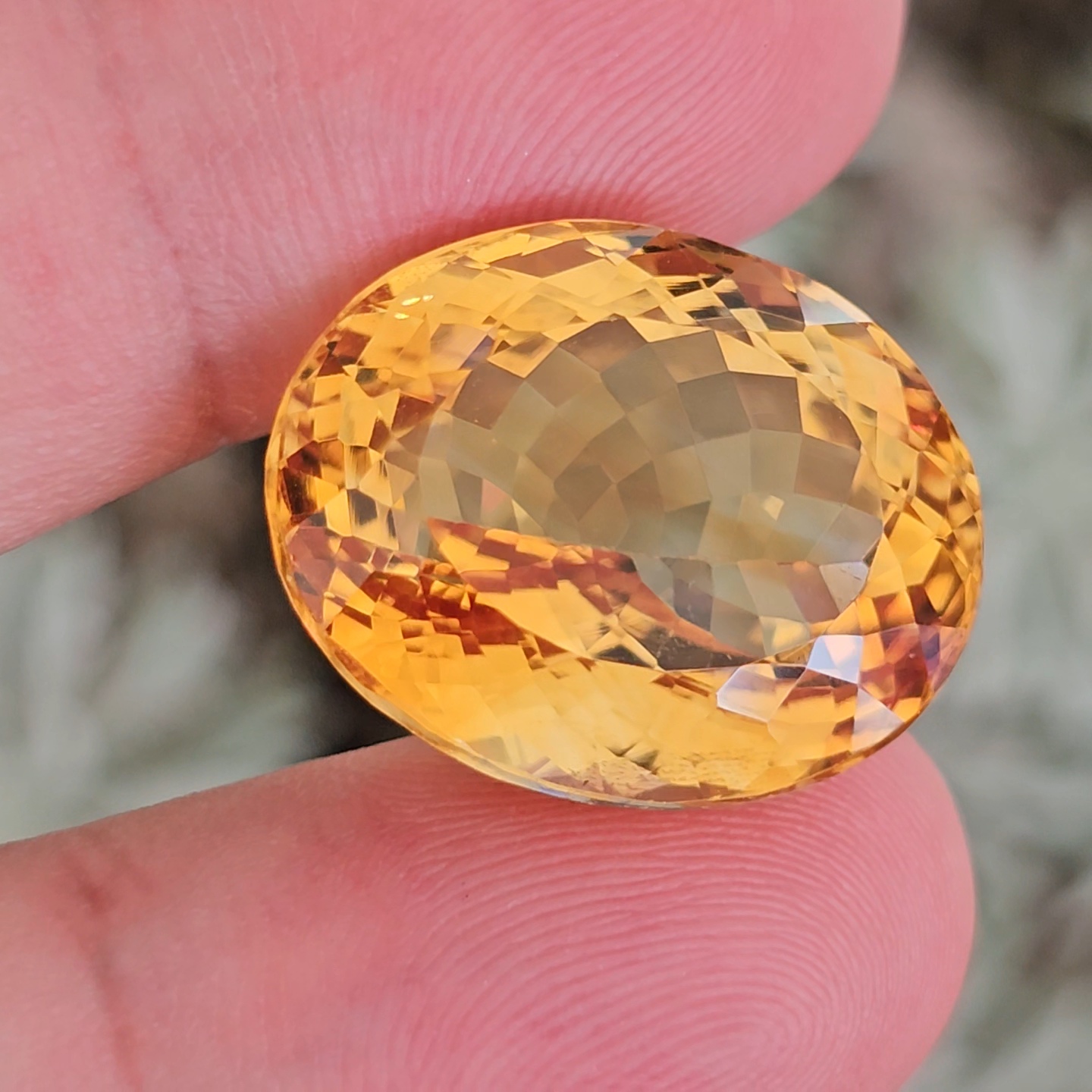 พลอย ซิทริน Citrine 32.66 กะรัต (Cts.) พลอยแท้ อัญมณีมงคลประจําวันเกิด เครื่องประดับพลอย