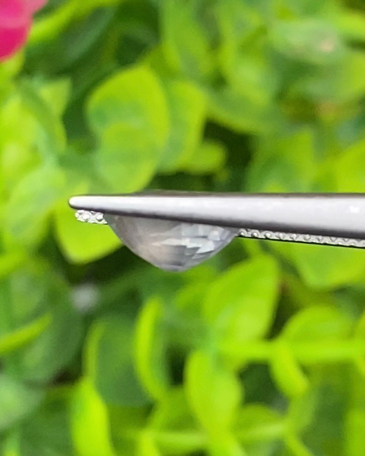 พลอย ขาว ไวท์ แซฟไฟร์ White Sapphire 2.88 กะรัต ดิบ Unheated พลอยแท้ อัญมณีมงคลประจําวันเกิด เครื่องประดับพลอย