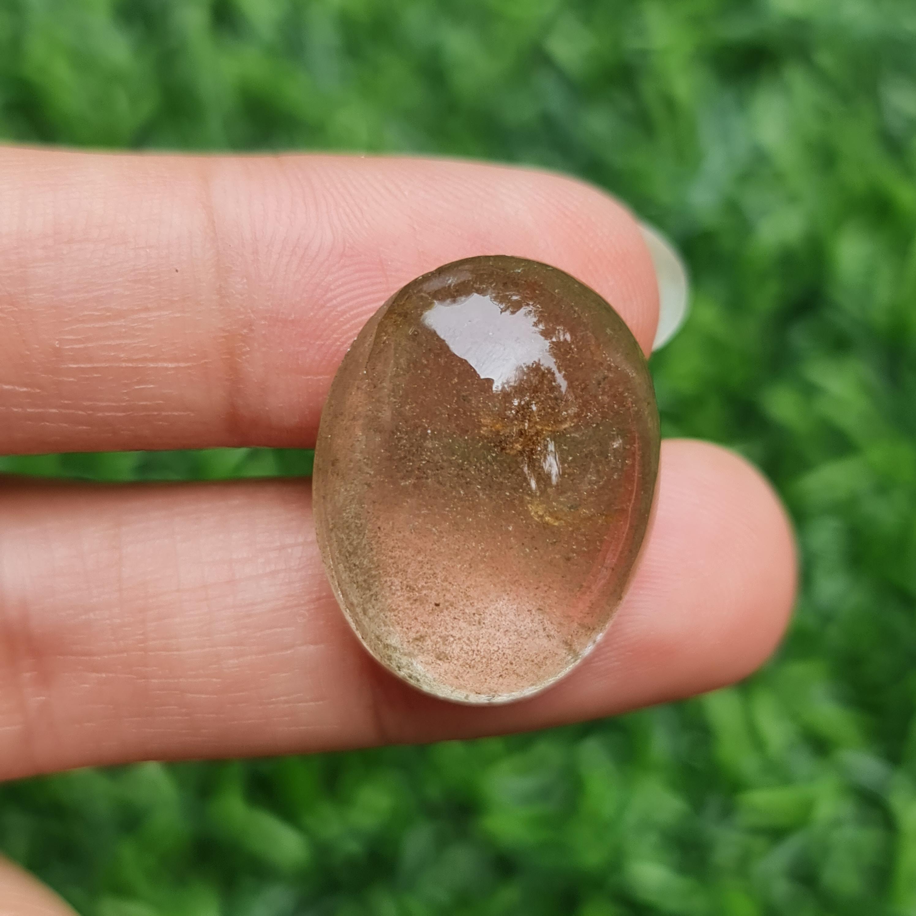 โป่งข่าม ควอตซ์ Rutilated Quartz 32.49 กะรัต Cts. พลอยแท้ อัญมณีมงคลประจําวันเกิด เครื่องประดับพลอย