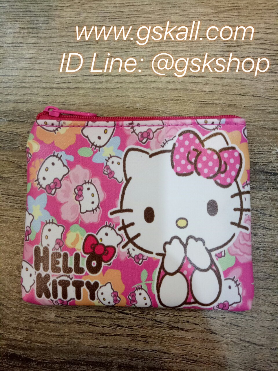 กระเป๋าใส่เหรียญไร้สายลายคิตตี้