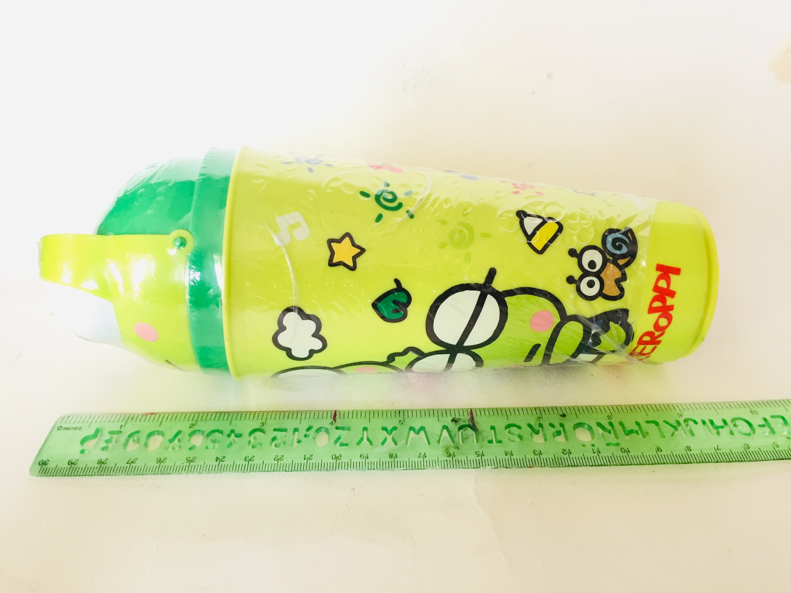 มีหลายภาพ,แก้วน้ำ ลาย กบเคโระ ของแท้ ซานริโอ้ **ซีลห่อมีรอยชำรุดตามภาพ