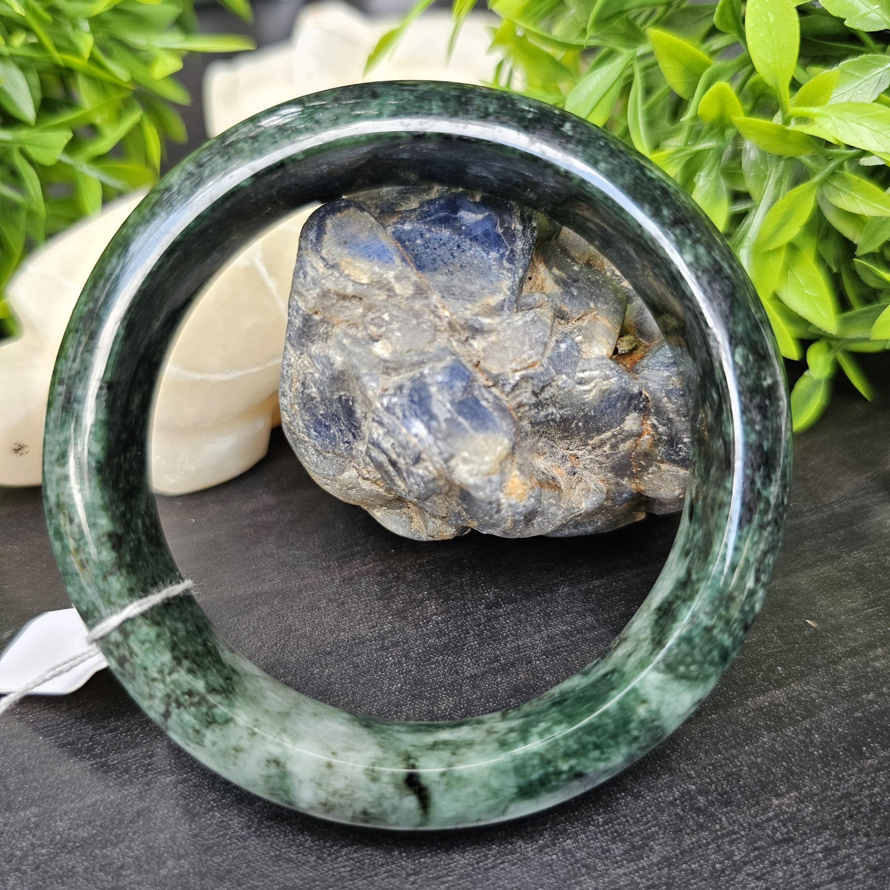 JB6804034 หยก พม่า แท้ Jade กำไลหยก 62.3 มม. (Jadeite bracelet) พม่า (Myanmar)