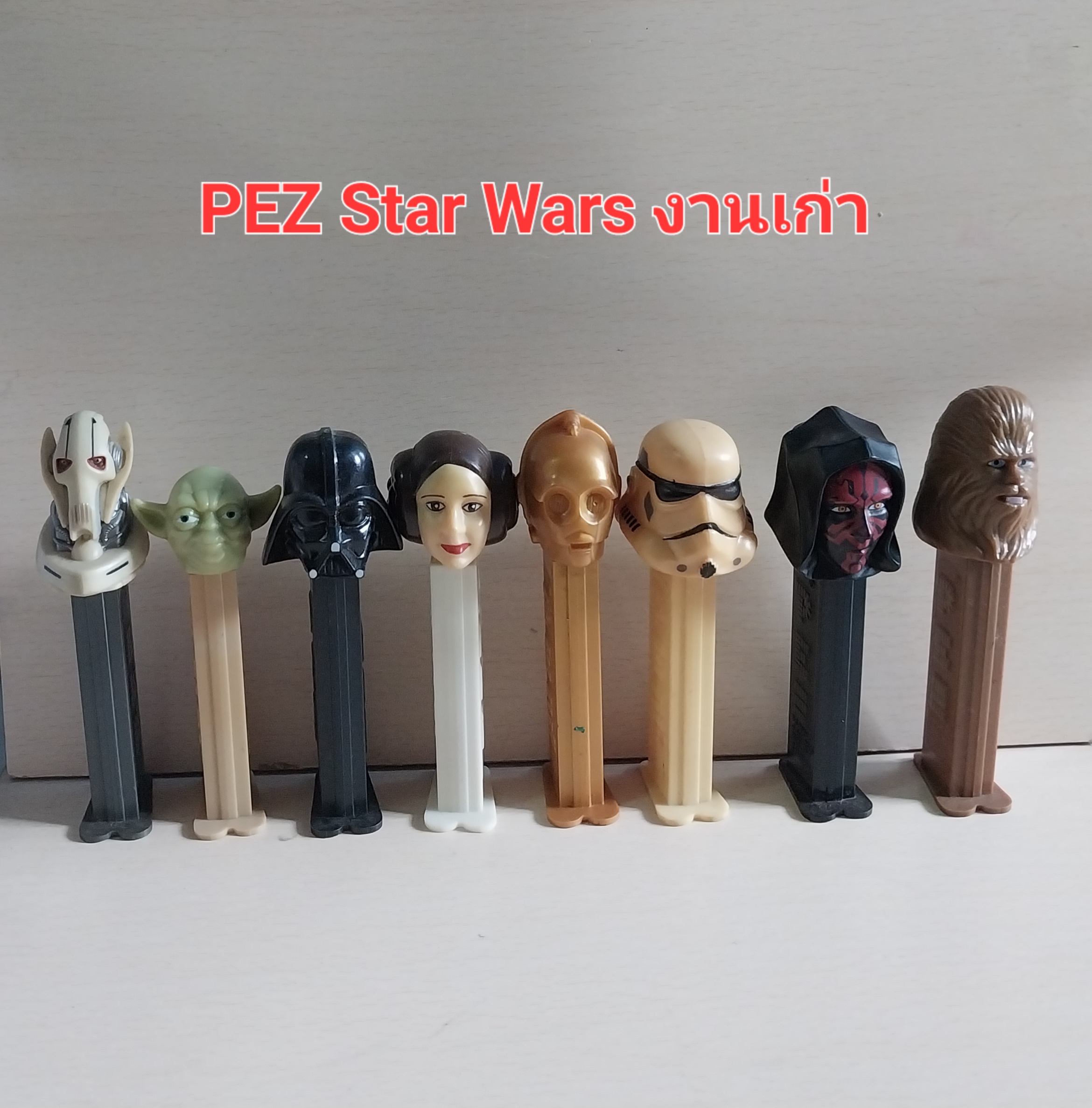 มีหลายภาพ, ราคาต่อชิ้น,ที่ใส่ขนมPEZ ลายStar Wars งานเก่าสะสม