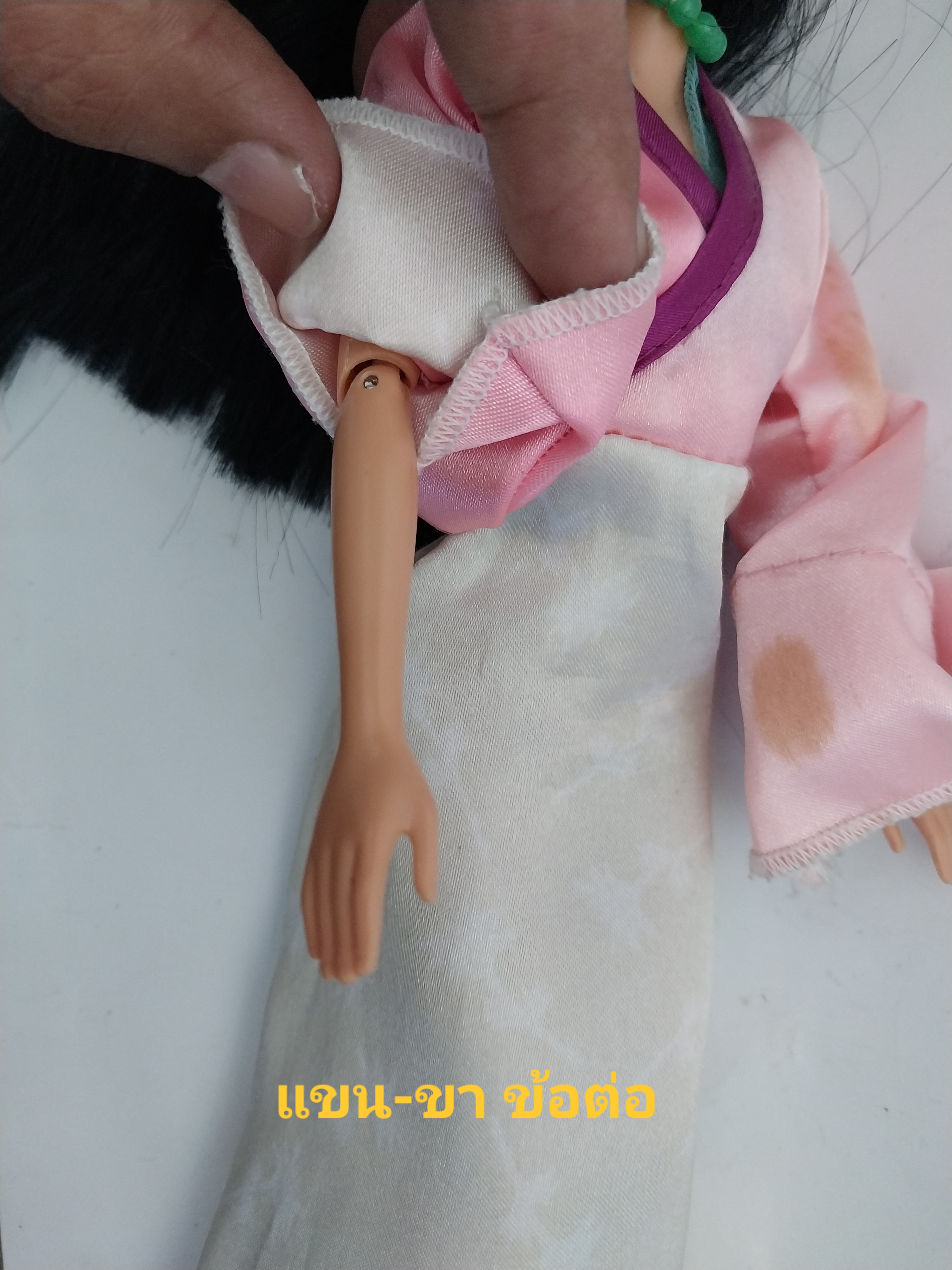 มือ2 มีหลายภาพ แขนเสื้อเปื้อนตามภาพ ตุ๊กตามู่หลานชุดดูตัว Mulan Disney